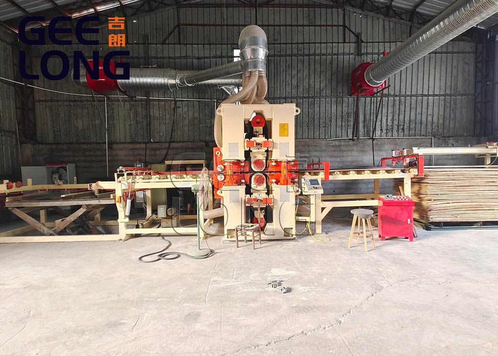 China GEELONG heavy duty double side plywood calibration sanding machine