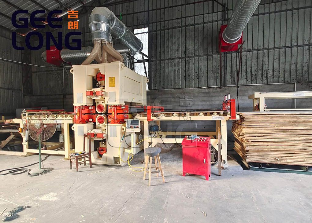 China GEELONG heavy duty double side plywood calibration sanding machine