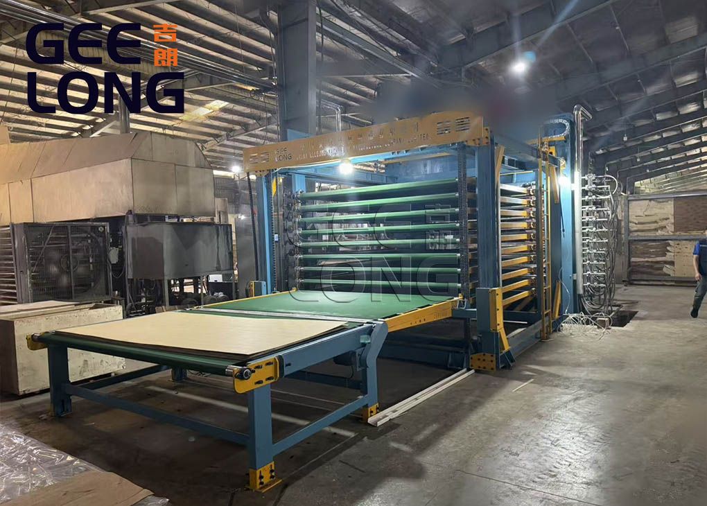 Semi automatic film faced plywood hot press machine installed in Vietnam Semi automatic film faced plywood hot press machine installed in Vietnam