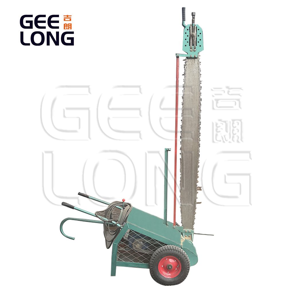 Mesin pemotong rantai kayu gelondongan